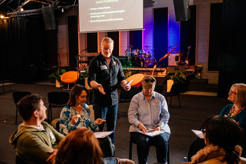 James Wilson facilitating a BAND Together small-group experience